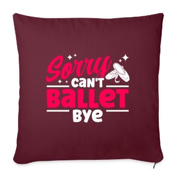 Ballet Danse Ballerine Ballet Dancer Cadeau - Housse de coussin décorative 45 x 45 cm - bordeaux - Devant