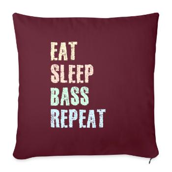 Bassist Musiker Kontrabass Tuba Geschenk Fagott - Sofakissenbezug 45 x 45 cm - Burgunderrot - Vorne