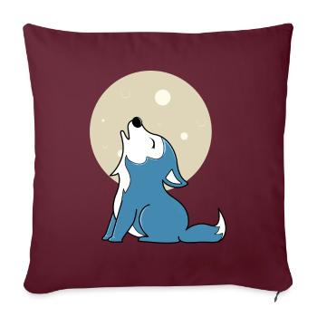 Baby wolf moon - Sofa pillowcase 17,3'' x 17,3'' (45 x 45 cm) - burgundy - Front