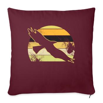 Aigles vintage - Housse de coussin décorative 45 x 45 cm - bordeaux - Devant