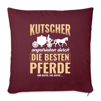 Kutsche - Sofakissenbezug 45 x 45 cm - Burgunderrot - Vorne