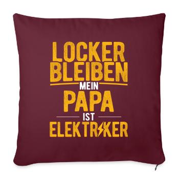 Elektriker Strom Elektrik - Sofakissenbezug 45 x 45 cm - Burgunderrot - Vorne