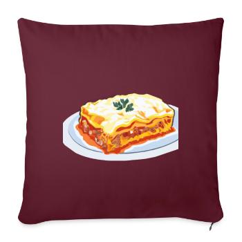Lasagna pasta casserole - Sofa pillowcase 17,3'' x 17,3'' (45 x 45 cm) - burgundy - Front