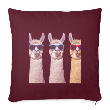 Alpaca Gang Team Crew - Sofa pillowcase 17,3'' x 17,3'' (45 x 45 cm) - burgundy - Front
