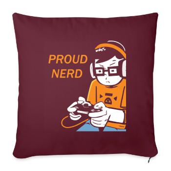Gaming Nerd Saying Funny - Sofa pillowcase 17,3'' x 17,3'' (45 x 45 cm) - burgundy - Front