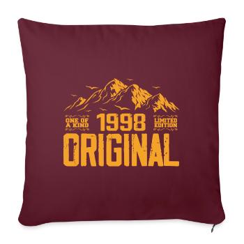 Vintage 1998 Cadeau d’anniversaire - Retro 1998 - Housse de coussin décorative 45 x 45 cm - bordeaux - Devant