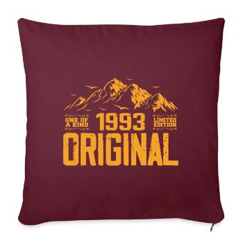 Vintage 1993 Cadeau d’anniversaire - Retro 1993 - Housse de coussin décorative 45 x 45 cm - bordeaux - Devant