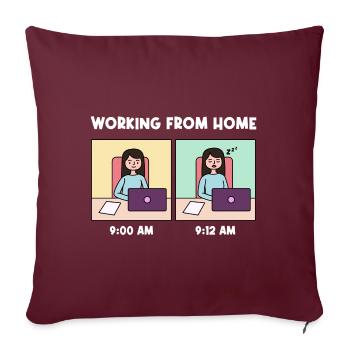 Travail à domicile Design fatigué pour fier - Housse de coussin décorative 45 x 45 cm - bordeaux - Devant