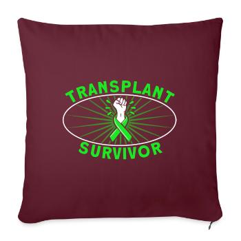 Transplantation d’organes Donneurs d’organes Receveurs d’organes - Housse de coussin décorative 45 x 45 cm - bordeaux - Devant