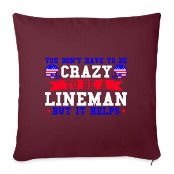 Équipe de football américain Football américain Foo - Housse de coussin décorative 45 x 45 cm - bordeaux - Devant