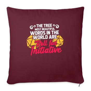 D20 Würfel Gaming Fantasy Rollenspiel Geschenk - Sofakissenbezug 45 x 45 cm - Burgunderrot - Vorne
