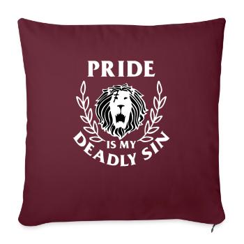 Sept péchés capitaux - Housse de coussin décorative 45 x 45 cm - bordeaux - Devant