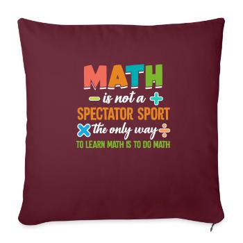 Math math - Housse de coussin décorative 45 x 45 cm - bordeaux - Devant