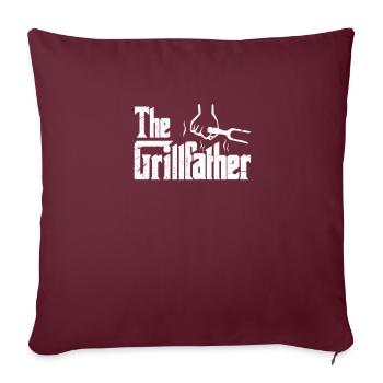 Le roi des grillades - Housse de coussin décorative 45 x 45 cm - bordeaux - Devant