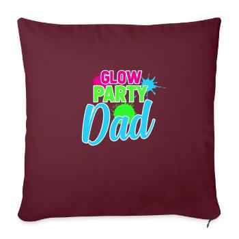 Vater Glow Neon Party Vatertag Geburtstag Geschenk - Sofakissenbezug 45 x 45 cm - Burgunderrot - Vorne