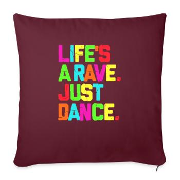 Rave Tanzen - Sofakissenbezug 45 x 45 cm - Burgunderrot - Vorne
