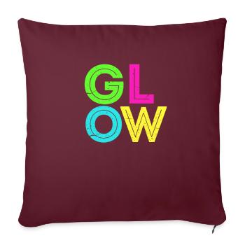Glow Holy Festival Neon Led Party Motto Geschenk - Sofakissenbezug 45 x 45 cm - Burgunderrot - Vorne