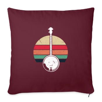 Banjo - Housse de coussin décorative 45 x 45 cm - bordeaux - Devant