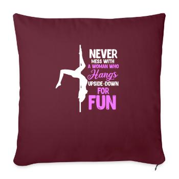Pole Dance Poledance Stangentanzen Tanz Geschenk - Sofakissenbezug 45 x 45 cm - Burgunderrot - Vorne