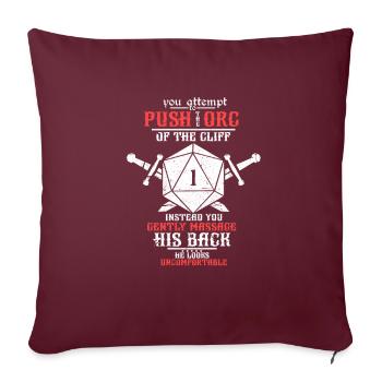 D20 Würfel Fantasy Rollenspiel Gaming Geschenk - Sofakissenbezug 45 x 45 cm - Burgunderrot - Vorne