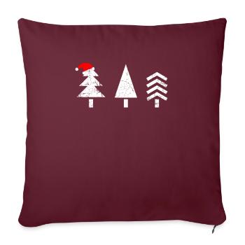 Sapin de Noël Sapin de Noël - Housse de coussin décorative 45 x 45 cm - bordeaux - Devant