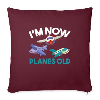3.Geburtstag Junge Drei Flugzeuge Kinder Geschenk - Sofakissenbezug 45 x 45 cm - Burgunderrot - Vorne
