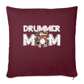 Batteur Maman Cadeau Fête des Mères Batteur Maman - Housse de coussin décorative 45 x 45 cm - bordeaux - Devant