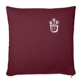 Fléchettes Pocket Chest Pocket Darts Joueurs Hommes - Housse de coussin décorative 45 x 45 cm - bordeaux - Devant