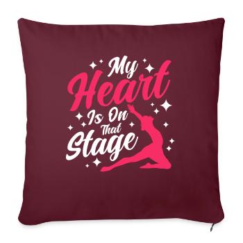 Ballet Danse Ballerine Ballet Danse Cadeau - Housse de coussin décorative 45 x 45 cm - bordeaux - Devant