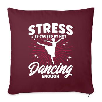 Ballerine Ballet Danse Ballet Danse Cadeau - Housse de coussin décorative 45 x 45 cm - bordeaux - Devant