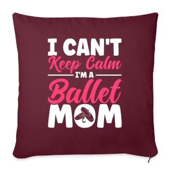 Ballet Danse Ballerine Ballet Fille Cadeau - Housse de coussin décorative 45 x 45 cm - bordeaux - Devant