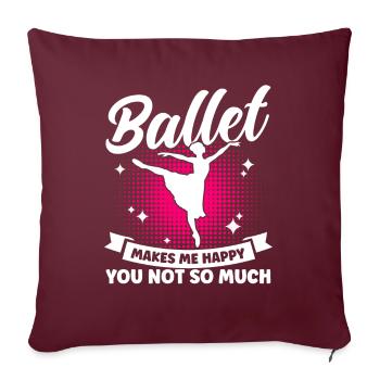 Ballerine Ballet Dancer Ballet Girls - Housse de coussin décorative 45 x 45 cm - bordeaux - Devant