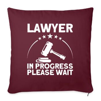 Étudiant en droit Avocat Faculté de droit Ges - Housse de coussin décorative 45 x 45 cm - bordeaux - Devant