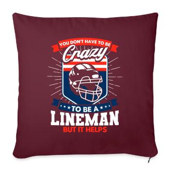 Équipe de football américain Football américain Foo - Housse de coussin décorative 45 x 45 cm - bordeaux - Devant