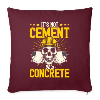 Travailleurs de la construction Constructeurs de béton Cadeau de bétonnière - Housse de coussin décorative 45 x 45 cm - bordeaux - Devant