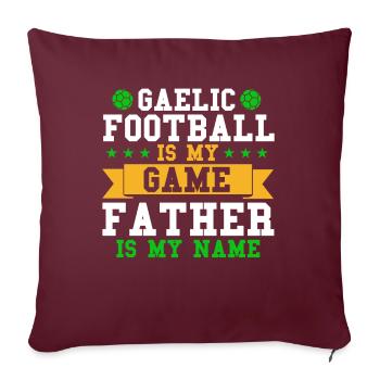 Footballeur gaélique Sport d’équipe irlandais - Housse de coussin décorative 45 x 45 cm - bordeaux - Devant