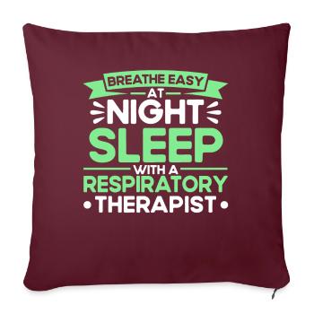 Thérapeute respiratoire agréé Respirotic T - Housse de coussin décorative 45 x 45 cm - bordeaux - Devant