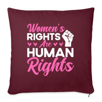 Droits des femmes Égalité des sexes - Housse de coussin décorative 45 x 45 cm - bordeaux - Devant