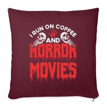 Film d’horreur Film d’horreur Film d’horreur Slasher Film Cadeau - Housse de coussin décorative 45 x 45 cm - bordeaux - Devant