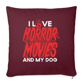 film d’horreur film d’horreur film d’horreur cadeau - Housse de coussin décorative 45 x 45 cm - bordeaux - Devant