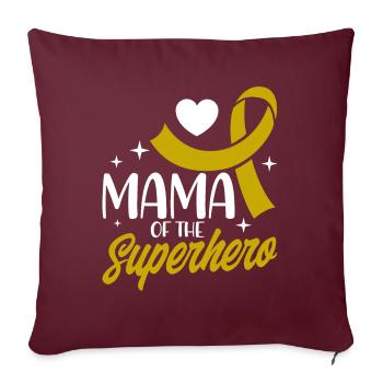 Survivant du cancer infantile du ruban jaune v - Housse de coussin décorative 45 x 45 cm - bordeaux - Devant