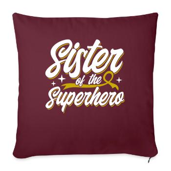 Soutien au cancer infantile Cancer chez les enfants - Housse de coussin décorative 45 x 45 cm - bordeaux - Devant
