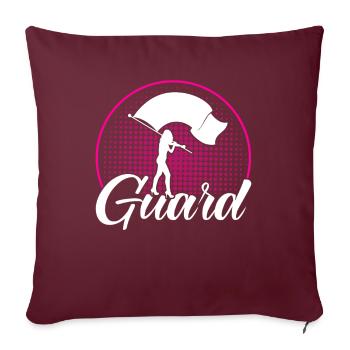Cadeau de garde de drapeau de garde - Housse de coussin décorative 45 x 45 cm - bordeaux - Devant