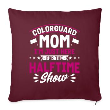 Colorguard Mom ici pour le spectacle de la mi-temps Fahnenwac - Housse de coussin décorative 45 x 45 cm - bordeaux - Devant