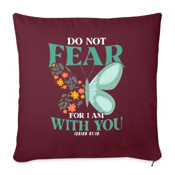 Chrétien inspirant Jésus Don de Dieu - Housse de coussin décorative 45 x 45 cm - bordeaux - Devant
