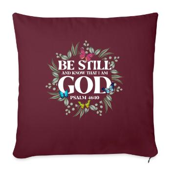 Don religieux chrétien inspirant - Housse de coussin décorative 45 x 45 cm - bordeaux - Devant