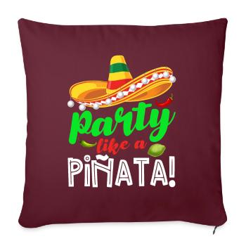5 De Mayo Viva Mexico Cinco De Mayo Cadeau - Housse de coussin décorative 45 x 45 cm - bordeaux - Devant
