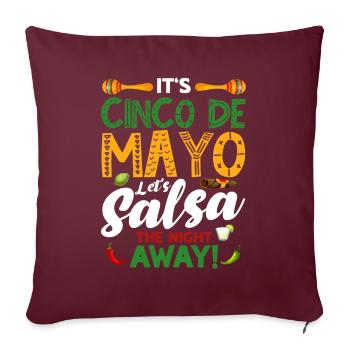 Cinco De Mayo 5 De Mayo Viva Mexico Cadeau - Housse de coussin décorative 45 x 45 cm - bordeaux - Devant