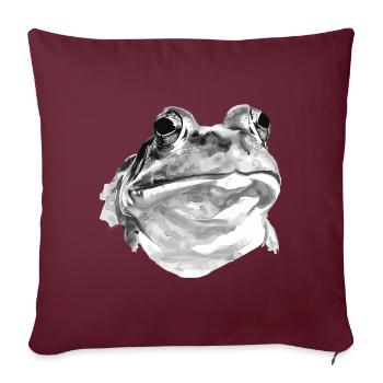 Frosch - Sofakissenbezug 45 x 45 cm - Burgunderrot - Vorne
