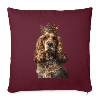 Cocker Spaniel - Sofakissenbezug 45 x 45 cm - Burgunderrot - Vorne